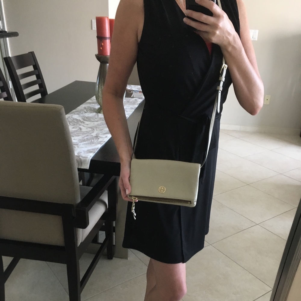 Tory Burch leather Robinson cross body bag